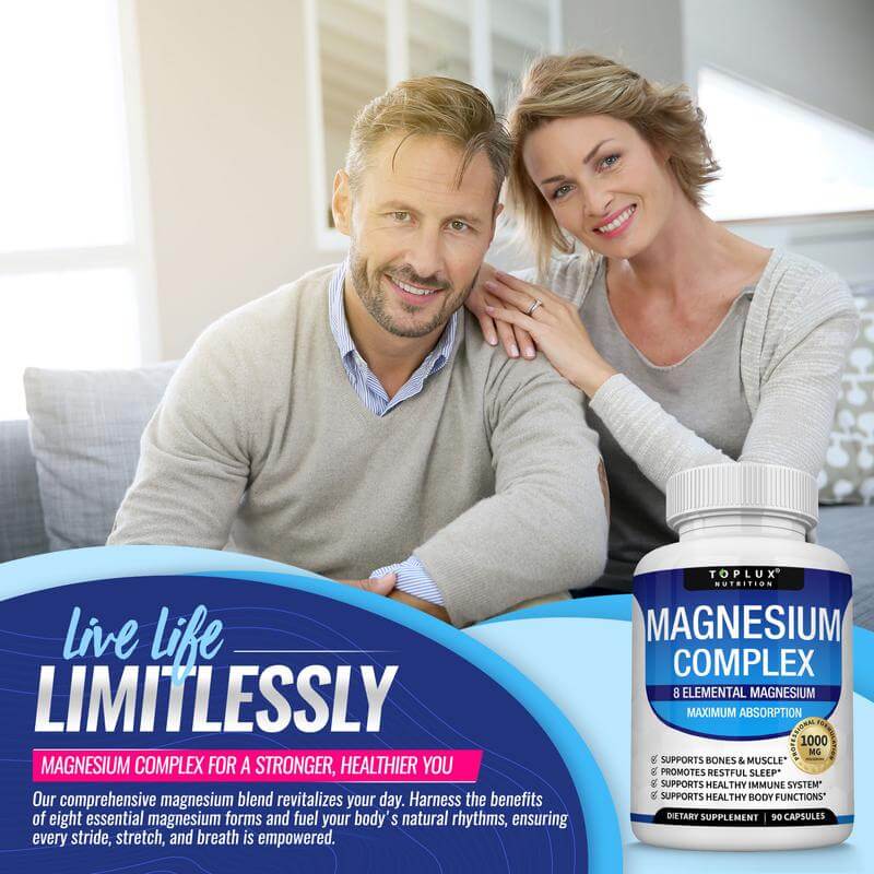 Best Magnesium Complex Supplement with 8 forms for energy and sleep, enhancing daily wellness and relaxation.