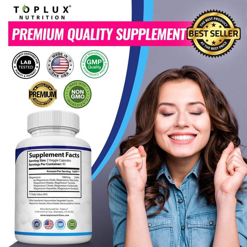Best Magnesium Complex Supplement - Premium Quality Formula for Energy and Sleep Support
