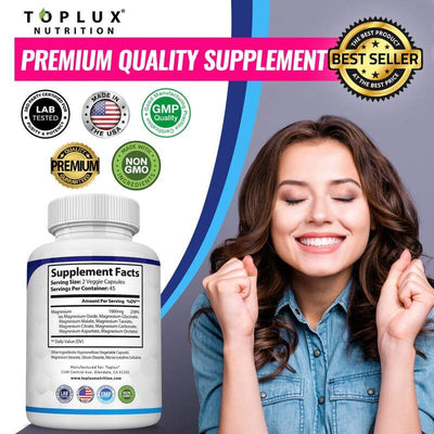 Best Magnesium Complex Supplement - Premium Quality Formula for Energy and Sleep Support