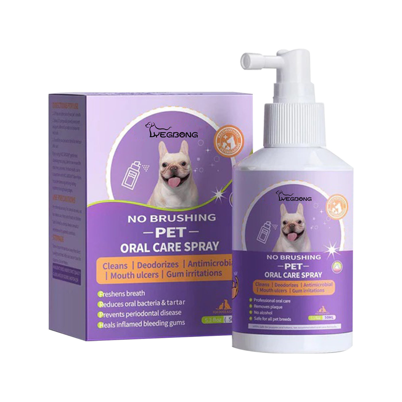 Pet Dental Cleaning Spray – Instantly Removes Tartar, Plaque & Bad Breath for Dogs & Cats | Emira Fix
